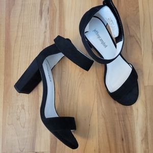 Jeffrey Campbell Lindsay Ankle Strap Sandal | Black Suede